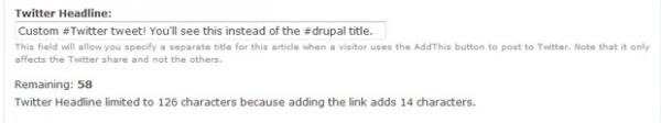 Custom Twitter field input