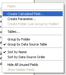 Create Calculated Field