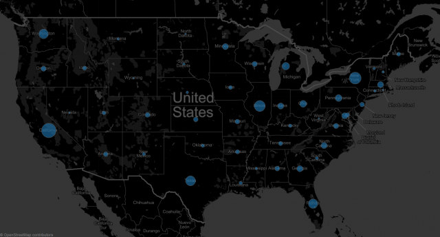 Figure 3: Dark map style.