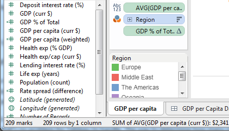 Mark counts Tableau Desktop