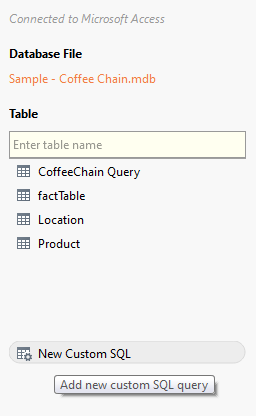 Add new custom SQL query in Tableau