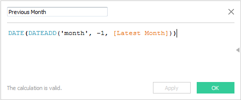 DATEADD Previous Month calculation