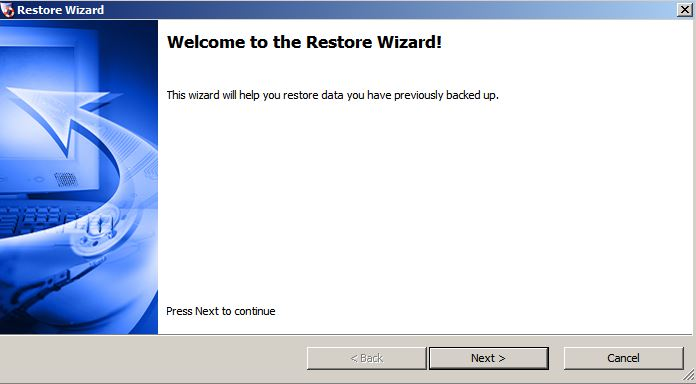 Restore Wizard