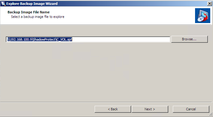 Explore Backup Image