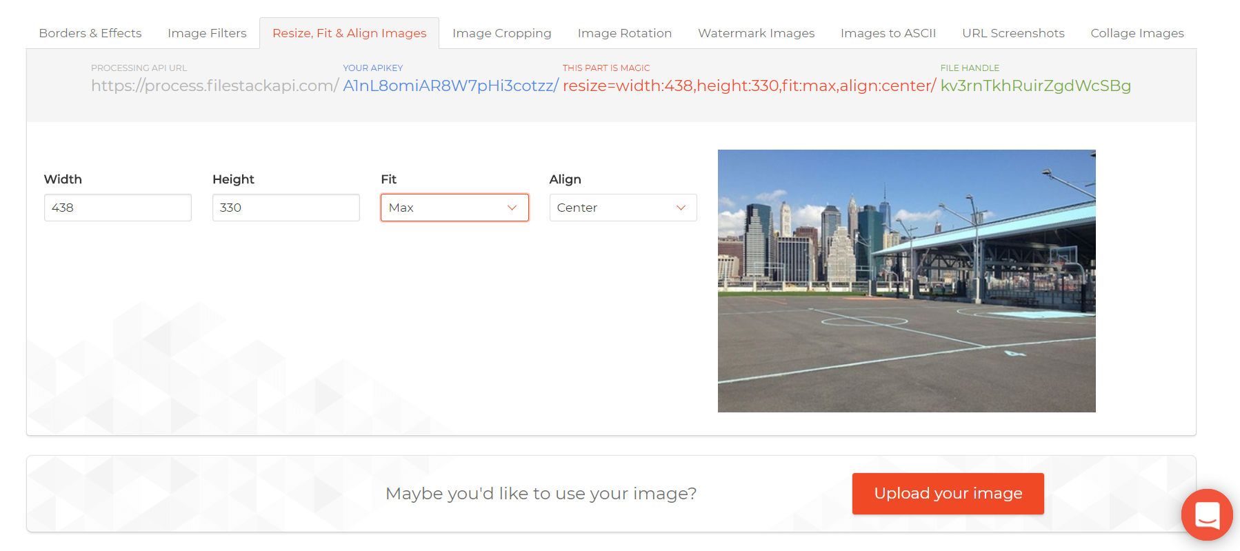 The FileStack Image Transformation Tool