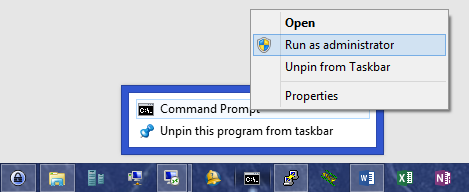 Run as administrator