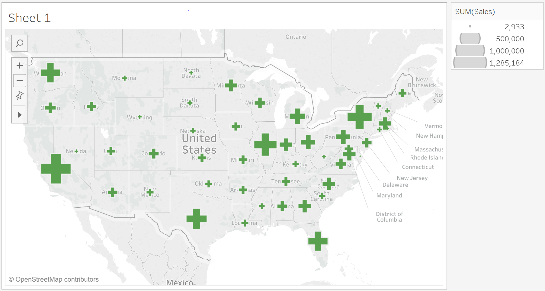 Standard legend in Tableau
