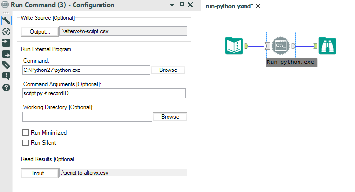 Alteryx: Run Command