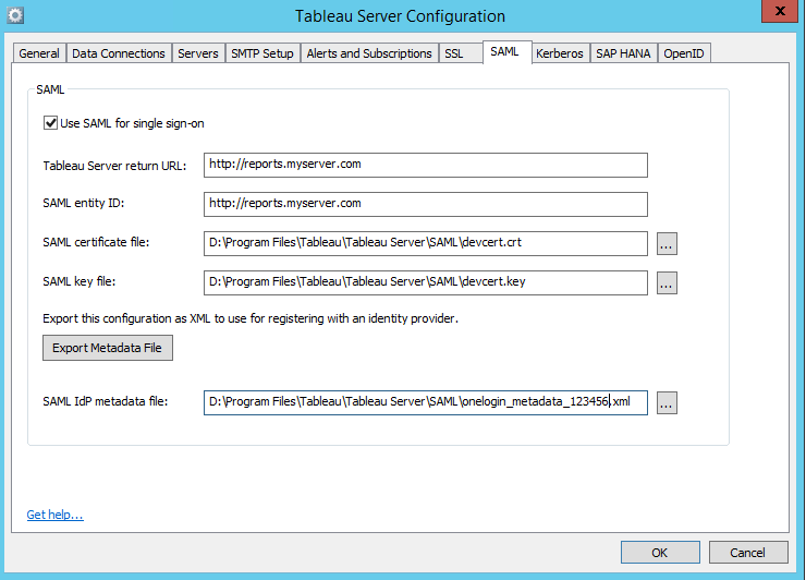 Tableau Server Configuration