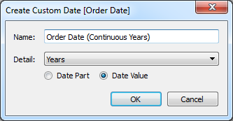 Order Date (Continuous Years)