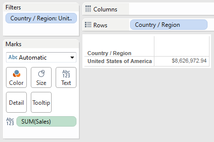 Equivalent Tableau view for our LOD calculation