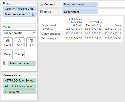 Replacing with Department dimension