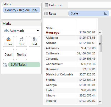 Building another Tableau view