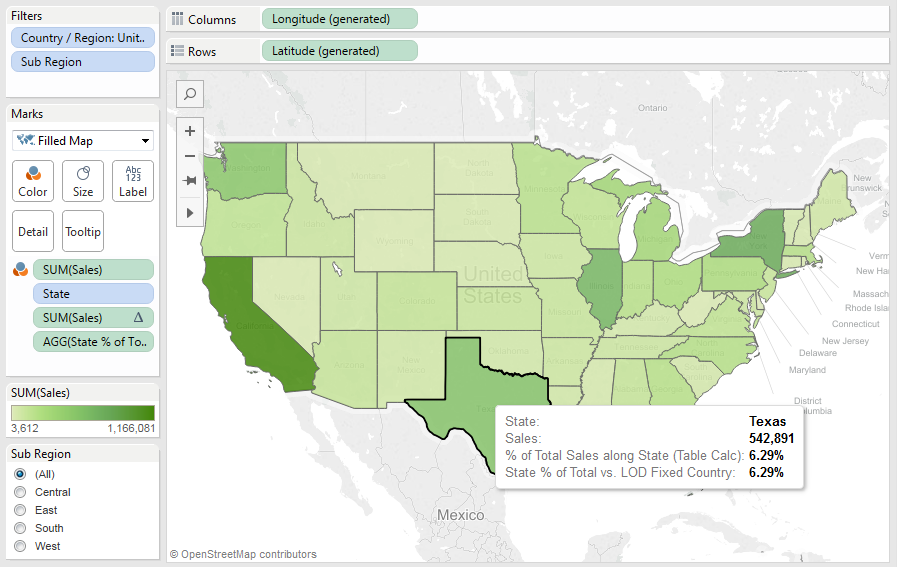 Using our LOD calculation