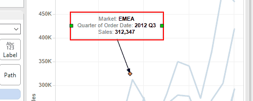 Mark annotation arrow