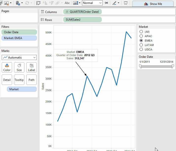 Disappearing annotation