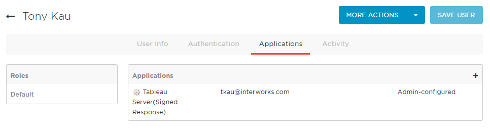 Choose Tableau Server app
