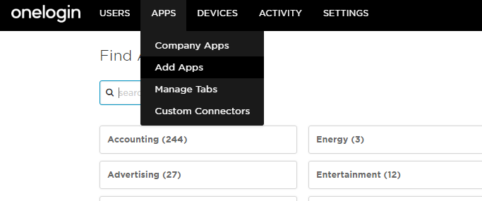Apps > Add Apps > Tableau