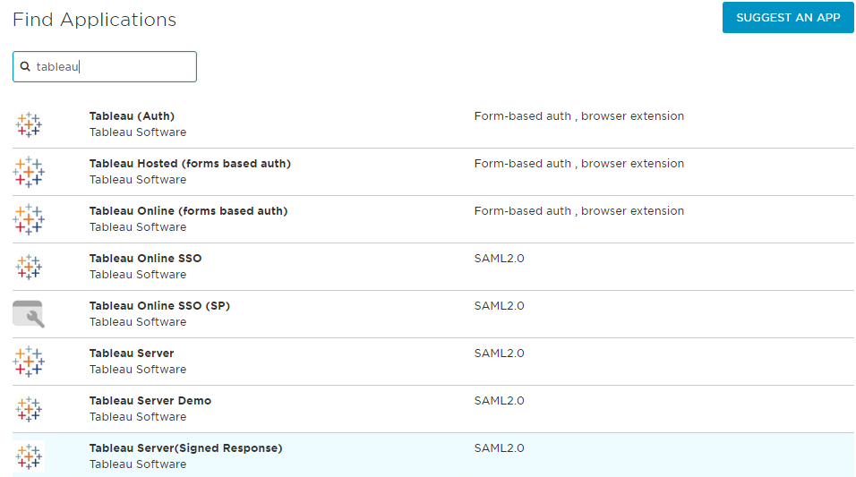 Tableau Server(Signed Response)