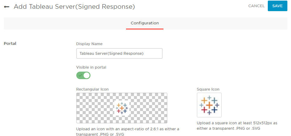 Add Tableau Server(Signed Response)