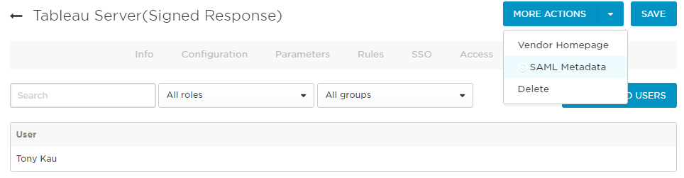 SAML Metadata