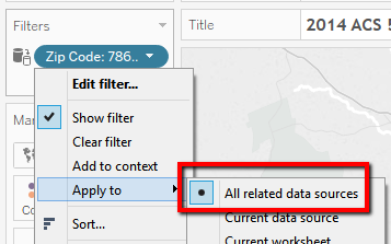 Tableau 10: All related data sources