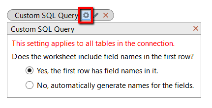 Edit Custom SQL