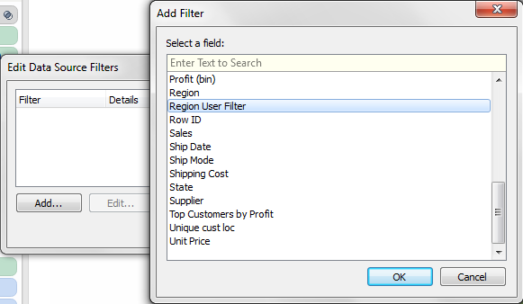 Creating a User Filter in Tableau 8 - Step 