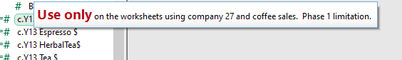 For “c.Y13 Coffee $” field, a rich text Default Property > Comment is activated on hover ” width=”564″ height=”84″ /></p>
<p> </p>
<h2>Folders in Tableau 8.1</h2>
<p>Tableau now allows us to use folders in version 8.1. My obsession of keeping clean and maintainable workbooks has risen to a new level with the folder feature. This is especially useful when working with large dimension and measure sets.</p>
<p> </p>
<p><em>Figure 7: “Group by Folder” option displays data source columns and calculated fields in an expandable and collapsible folder structure.</em></p>
<p><img loading=