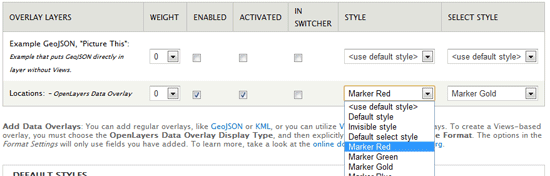 Changing the map point graphics